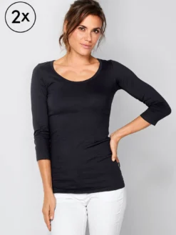 7days 3/4-Ar-hirt EBRO td. 2er-Pack-Damen Multipacks|Langarmshirts