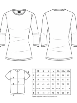 7days Daen ¾-Ar-hirt RIGA-Damen Langarmshirts|T-Shirts