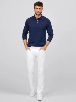 7days Langarmshirt ALGIER mit Kragen, Single Jersey-Herren Poloshirts|Langarmshirts