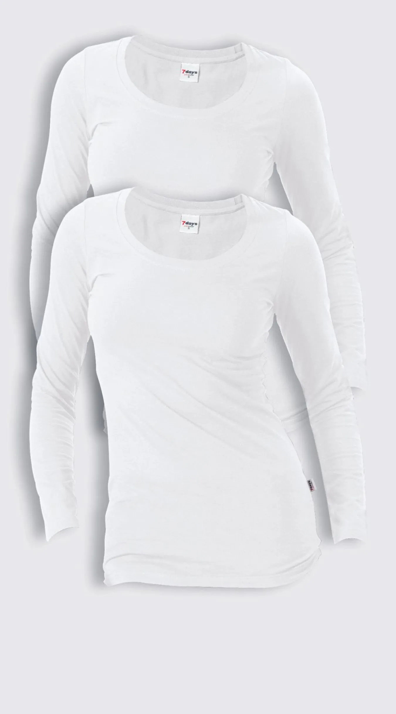 7days Langarmshirt im 2er-Pack-Damen Langarmshirts
