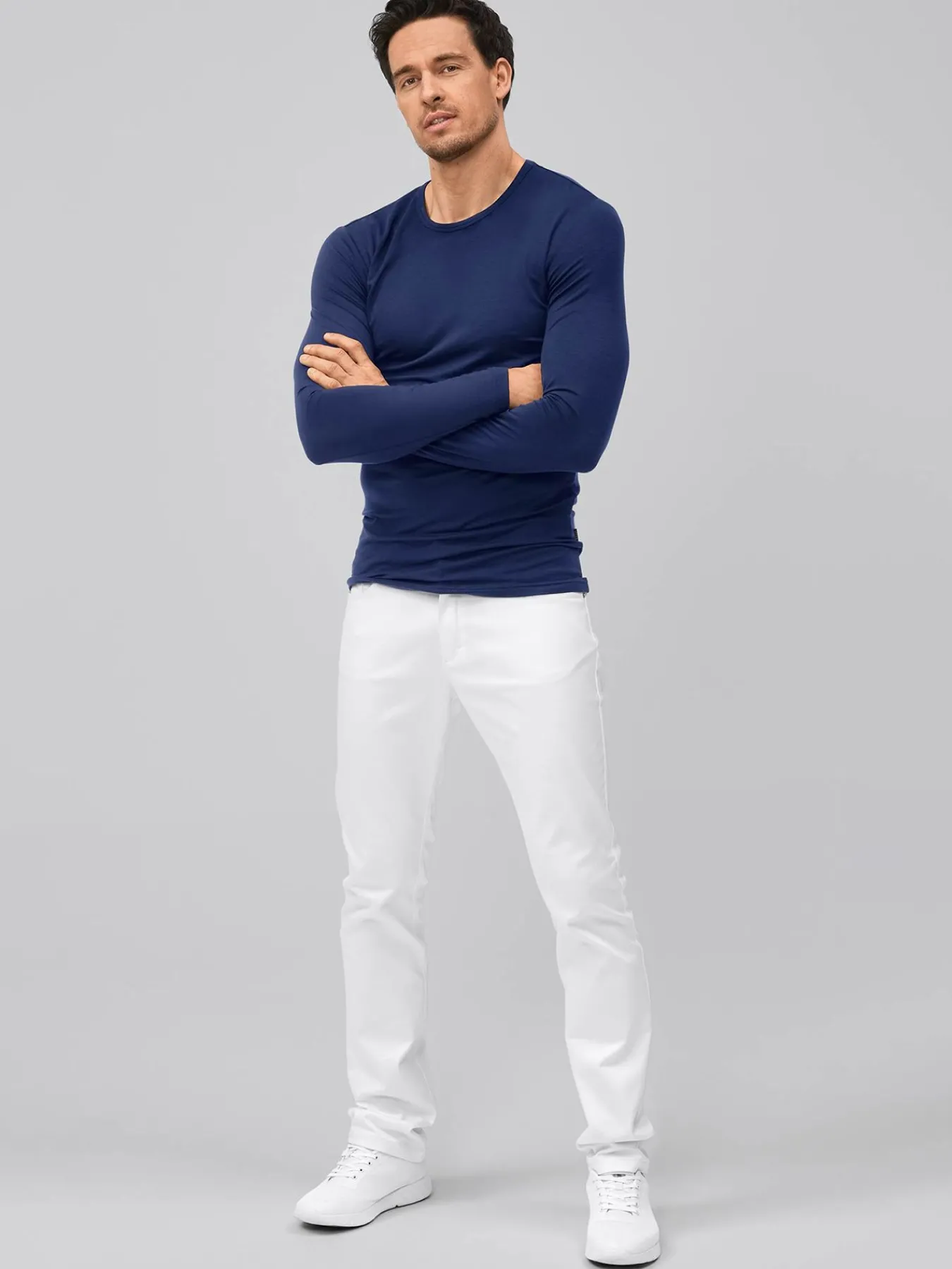 7days Langarmshirt Lyocell-Herren Langarmshirts