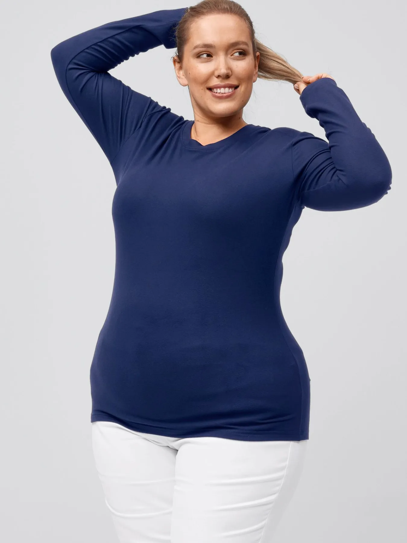 7days icrofeece-tretchhirt ABDERA-Damen Langarmshirts