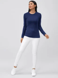 7days icrofeece-tretchhirt ABDERA-Damen Langarmshirts