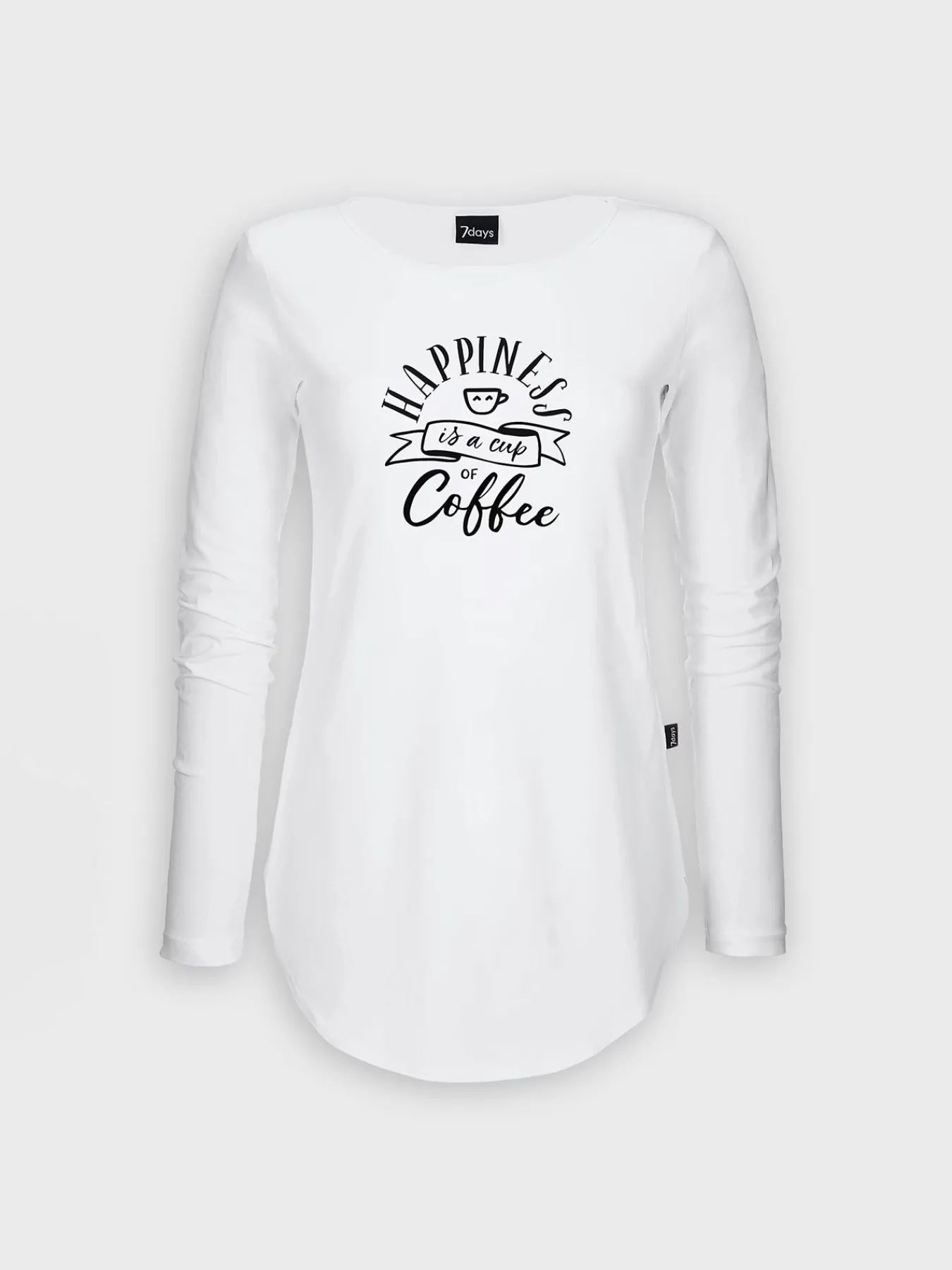 7days hirt it Coffee-Print-Damen Langarmshirts